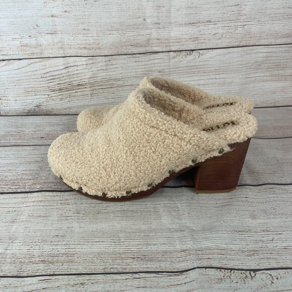 Korks Teddy Womens Sz 10M Mules Natural Tan - Picture 7 of 11